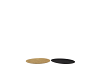 MELAMINE SHINE BLACK/GOLD PLATE ROUND ASS 18X18X2CM