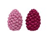 JINGLE FUCHSIA/PINK PINECONE ASS 7X7X10CM NM