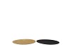 MELAMINE SHINE BLACK/GOLD PLATE ROUND ASS 28X28X2CM