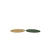 MELAMINE SHINE OLIVE GREEN/GOLD PLATE ROUND ASS 22X22X2CM