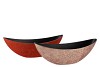 MELAMINE SHINE ROSE/COPPER BOAT OVAL 39X12X13CM