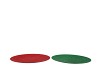 MELAMINE SHINE GREEN/RED PLATE ROUND ASS 33X33X2CM