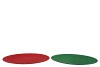 MELAMINE SHINE GREEN/RED PLATE ROUND ASS 40X40X2CM