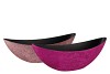 MELAMINE SHINE FUCHSIA/PINK BOAT OVAL 39X12X13CM