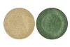 MELAMINE SHINE OLIVE GREEN/GOLD PLATE ROUND ASS 40X40X2CM