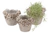 CONCRETE ANTIQUE FLOWER POT ROUND 15X15X12CM