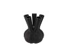 AGLIO STRAIGHT BLACK VASE 13X13X17CM NM