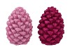 JINGLE FUCHSIA/PINK PINECONE ASS 9X9X13CM NM