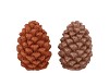 JINGLE NUDE/COPPER PINECONE ASS 7X7X10CM NM