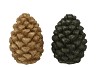 JINGLE OLIVE GREEN PINECONE ASS 9X9X13CM NM