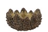 CONCRETE NATURAL PINECONE BOWL ROUND EDGE 22X22X11CM NM