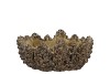 CONCRETE NATURAL PINECONE BOWL OVAL EDGE 22X15X10CM NM