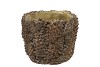 CONCRETE NATURAL PINECONE POT ROUND 15X15X12CM NM