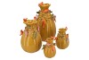 BIRD VASE OCHER 22X25X37CM NM