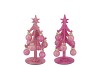 SPARKLY FUCHSIA/PINK X-MAS TREE ASS 7X15CM