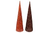 SPARKLE COPPER/BRONZE CONE TREE LED30 ASS 90X21X27CM