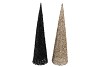 SPARKLE BLACK/GOLD CONE TREE LED30 ASS 90X21X27CM