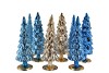 TWINKLE BLUE/GOLD GLASS TREE METALLIC ASS 9X25CM