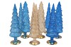 TWINKLE BLUE GLASS TREE METALLIC ASS 9X35CM