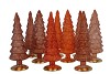 TWINKLE AUTUMN BROWN GLASS TREE ASS 9X30CM