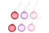 GLASSBALL ORNAMENTS MACARON PINK 6X3CM