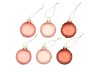 GLASSBALL ORNAMENTS MACARON NUDE 6X3CM