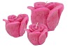 CANDLE ROOS FUCHSIA 14X12CM