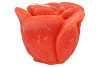 CANDLE ROOS ORANGE 14X12CM