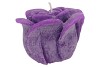 CANDLE ROOS PURPLE 14X12CM NM