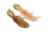 DECO SHINE BIRD CLIP CHAMPAGNE/GOLD 16CM ASS PER 2