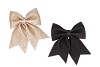 DECO SHINE BOW BLACK/CHAMPAGNE 19X24CM ASS