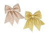 DECO SHINE BOW CHAMPAGNE/GOLD 19X24CM ASS