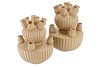 AMSTERDAM SAND TULIP VASE SET 28X38CM