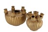 AMSTERDAM GOLD TULIP VASE SET 24X31CM NM