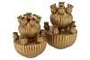 AMSTERDAM GOLD TULIP VASE SET 24X31CM NM