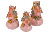 FLOWER LIGHT PINK VASE BUBBELS 14X22CM NM