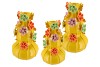 FLOWER YELLOW VASE BUBBELS 17X26CM NM