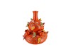 BIRD VASE ORANGE BUBBLES 23X25CM NM