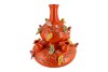 BIRD VASE ORANGE BUBBLES 28X32CM NM