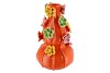 FLOWER ORANGE VASE BUBBELS 17X26CM NM