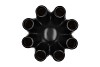 LUNA BLACK TUBE VASE 24X24CM NM