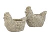 CONCRETE FARM GREY CHICKEN PLANTER 22X15X18CM NM