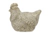 CONCRETE FARM GREY  CHICKEN FEATHERS 21X14X17CM NM