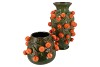 FRUIT MANDARIN GREEN VASE 24X38CM NM