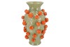 FRUIT MANDARIN PISTACHE VASE 24X38CM NM