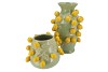 FRUIT LEMON PISTACHE VASE 24X38CM NM