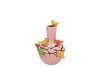 BIRD VASE LIGHT PINK TUBE 13X15CM NM