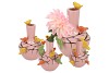 BIRD VASE LIGHT PINK TUBE 13X15CM NM