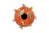 BIRD VASE ORANGE TUBE 20X25CM NM