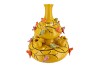 BIRD VASE YELLOW BUBBLES 28X32CM NM